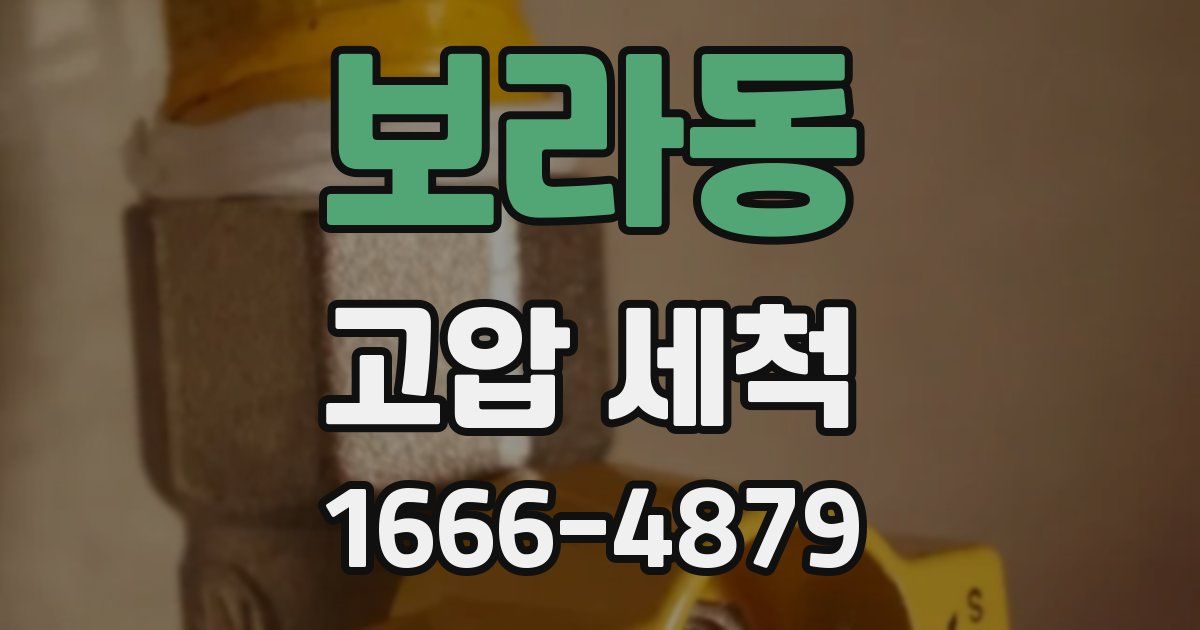 보라동 고압 세척