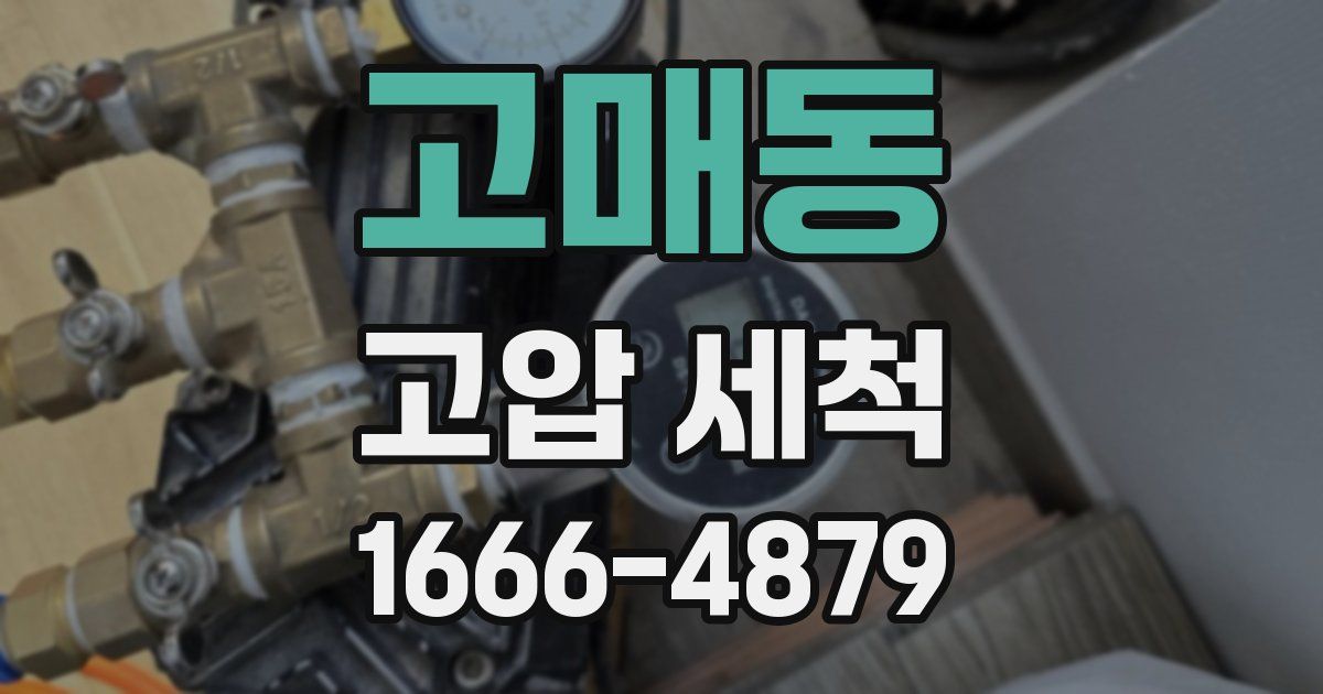 고매동 고압 세척