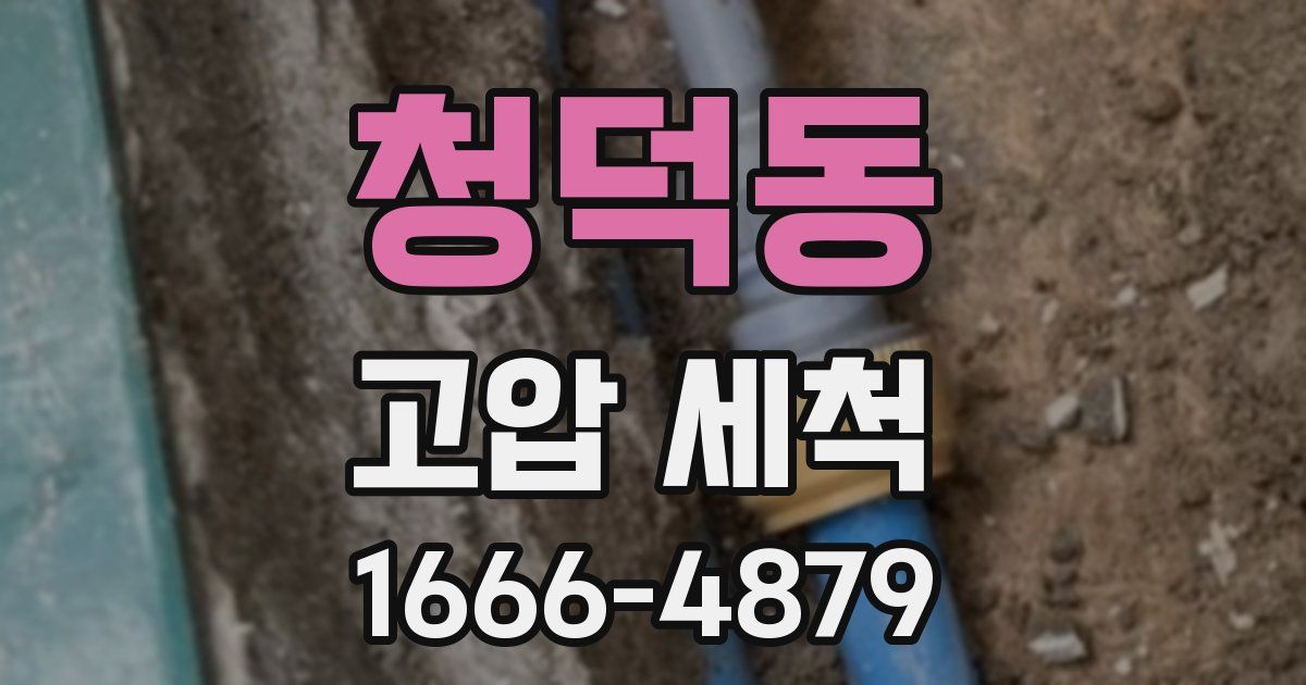 청덕동 고압 세척