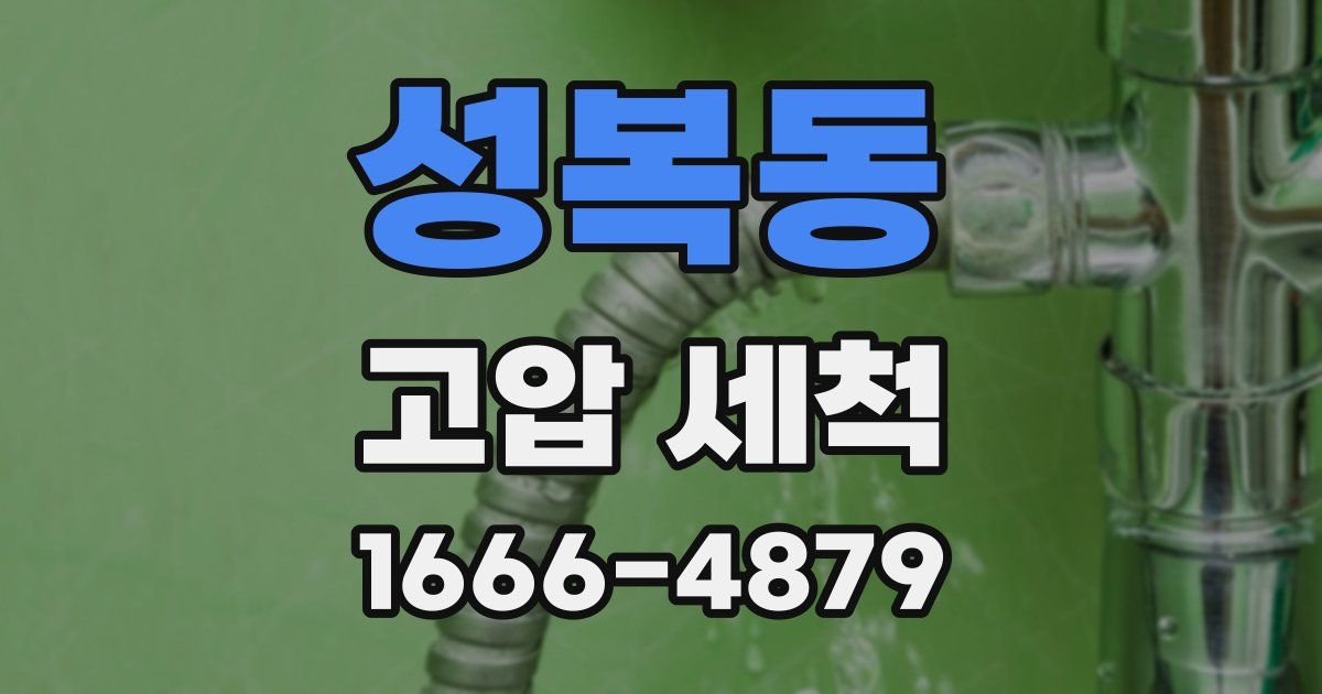 성복동 고압 세척