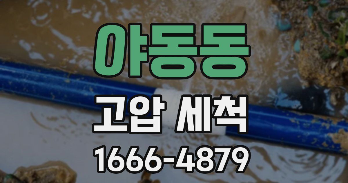 야동동 고압 세척