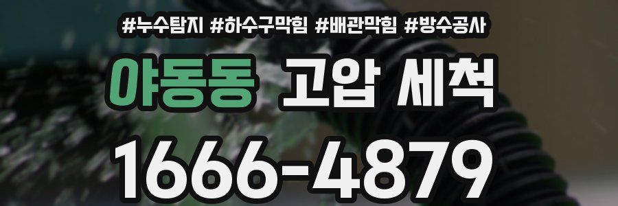 야동동 고압 세척