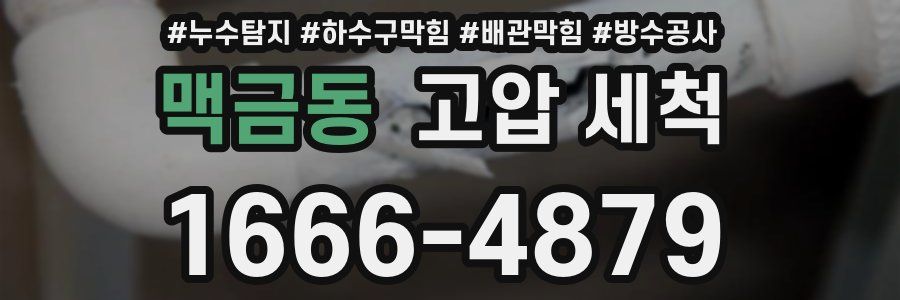 맥금동 고압 세척
