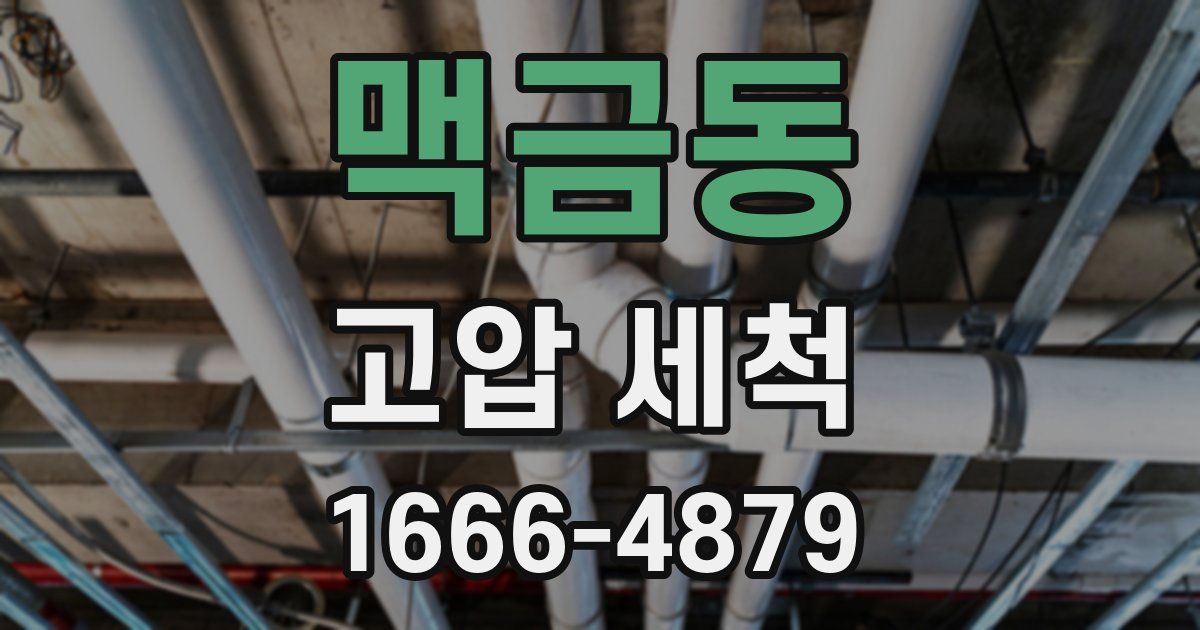 맥금동 고압 세척