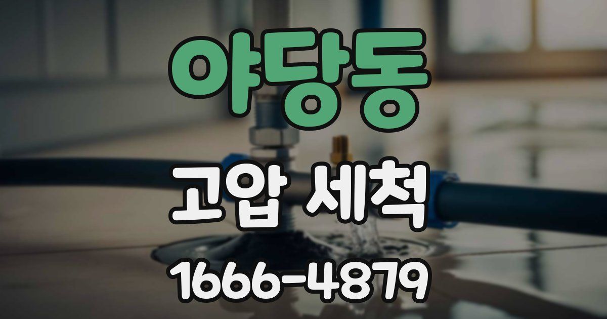 야당동 고압 세척