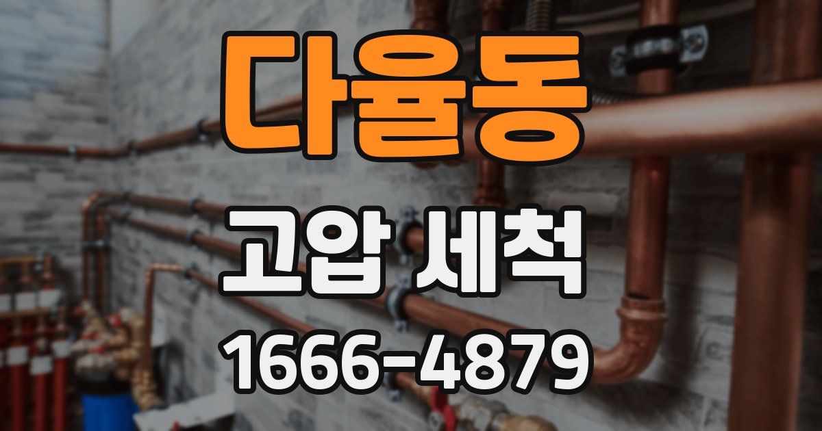 다율동 고압 세척
