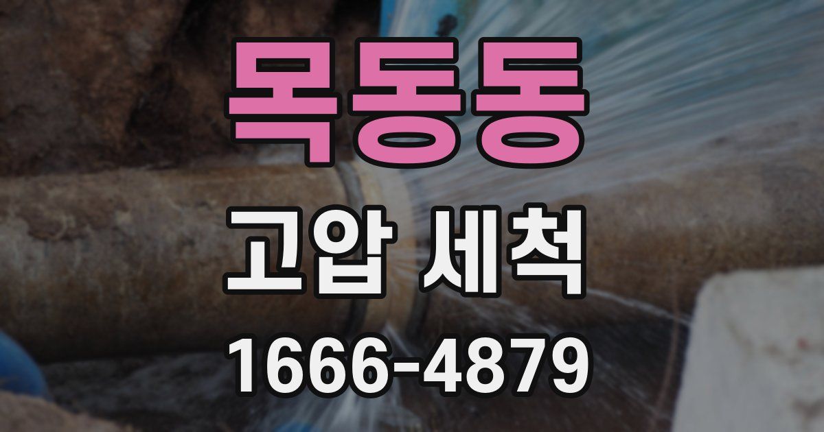 목동동 고압 세척