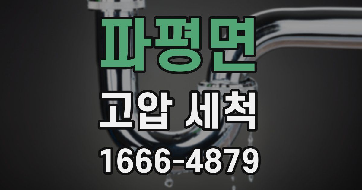 파평면 고압 세척