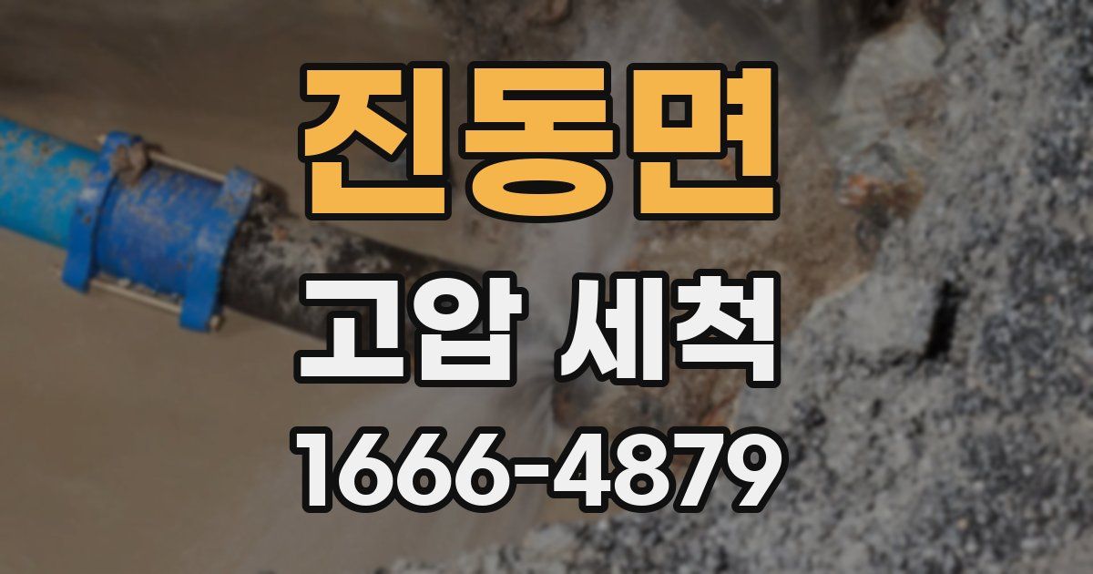 진동면 고압 세척