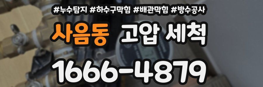 사음동 고압 세척