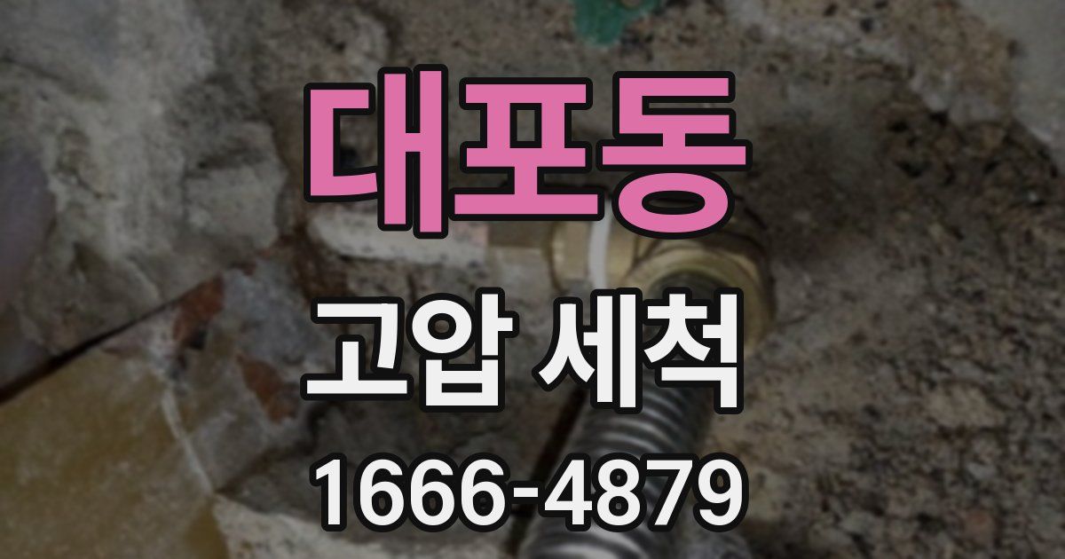 대포동 고압 세척