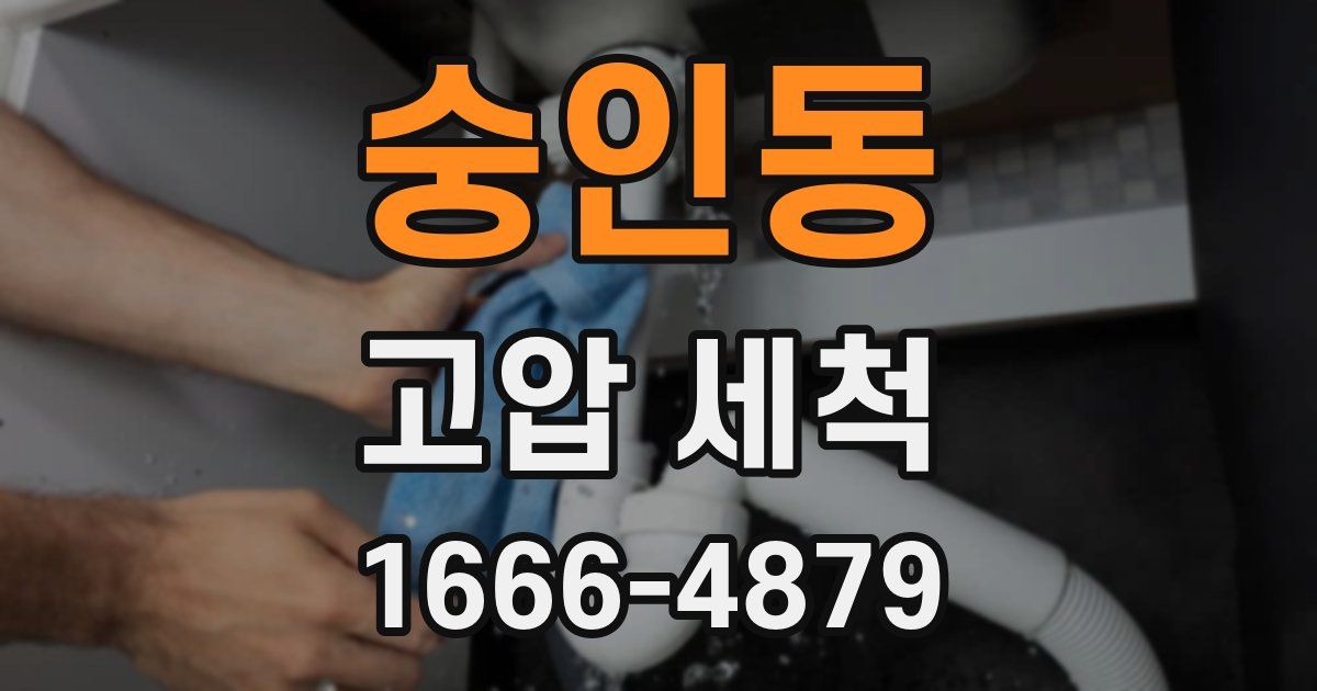 숭인동 고압 세척