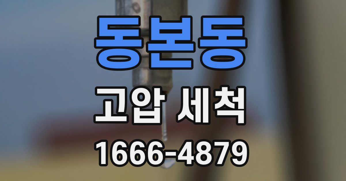 동본동 고압 세척