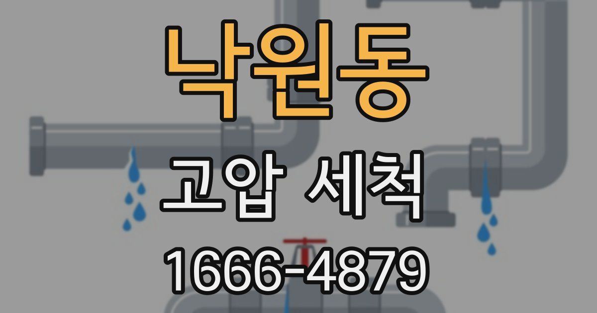 낙원동 고압 세척