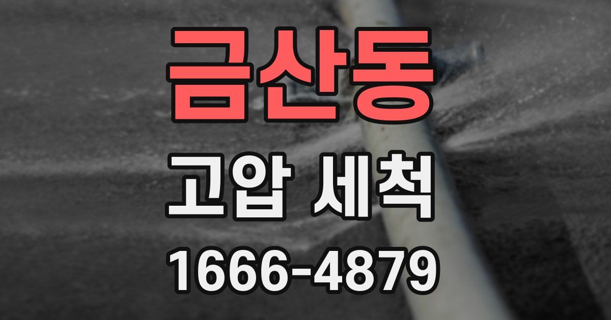 금산동 고압 세척