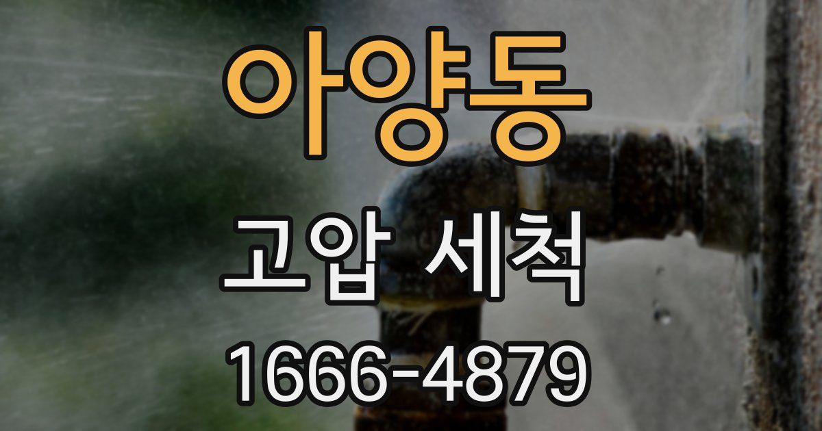 아양동 고압 세척