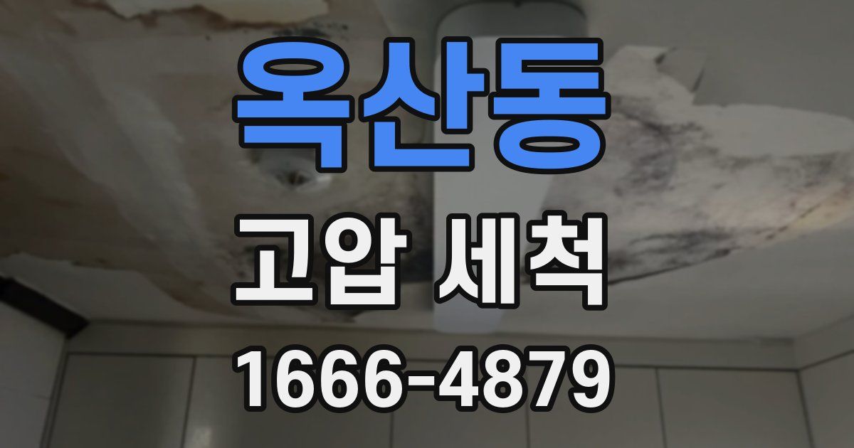 옥산동 고압 세척