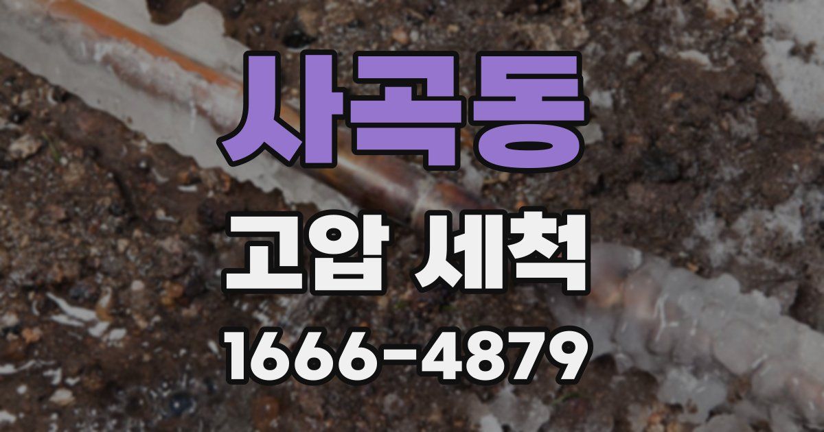 사곡동 고압 세척