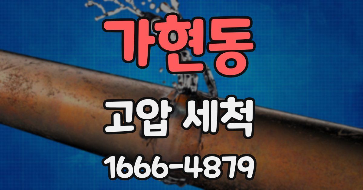 가현동 고압 세척