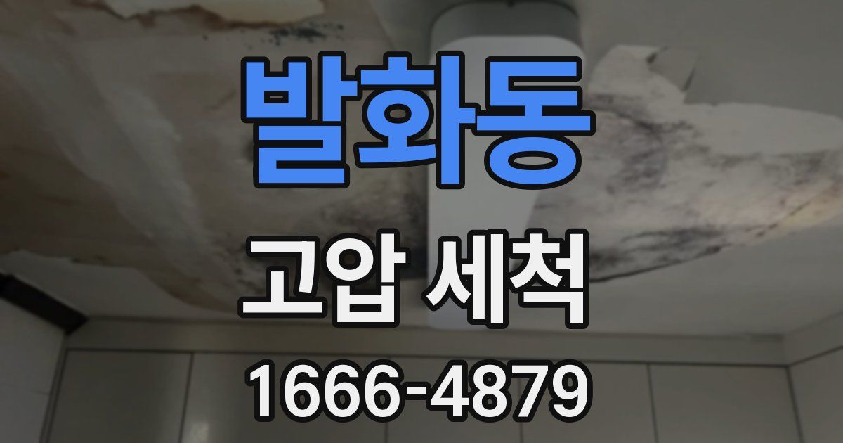 발화동 고압 세척