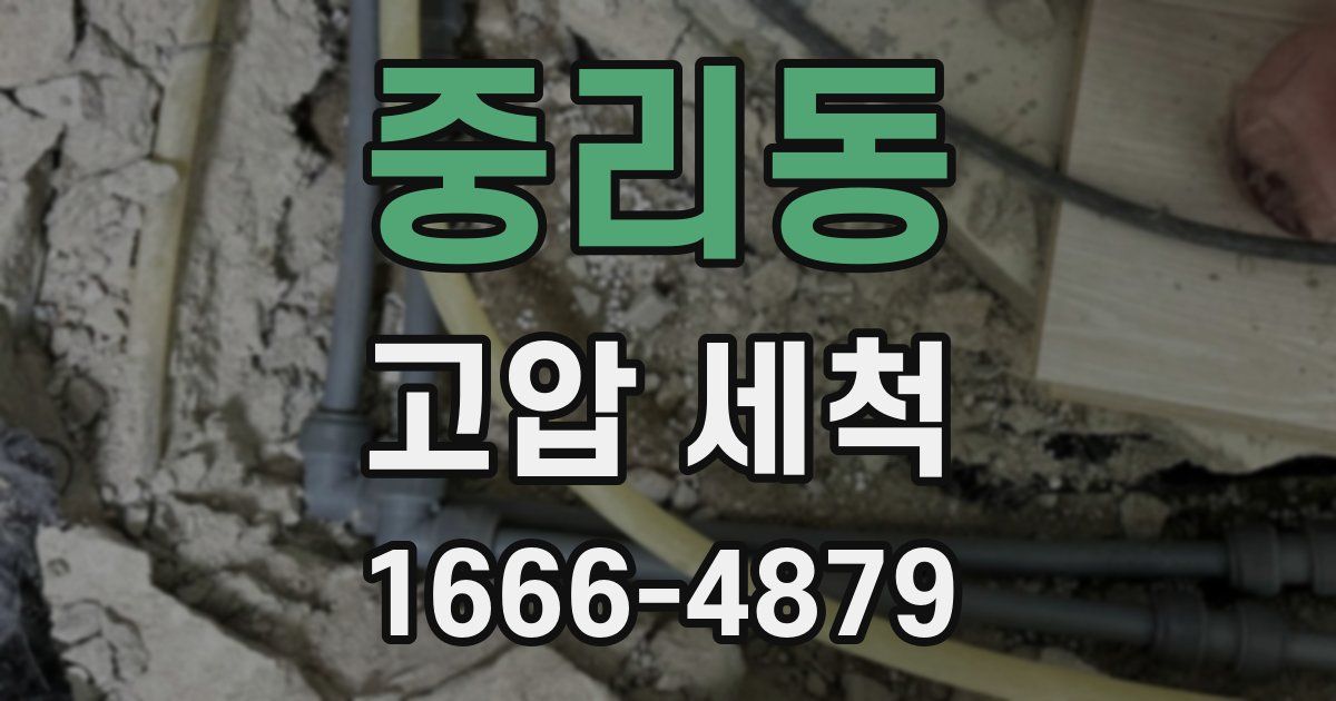 중리동 고압 세척