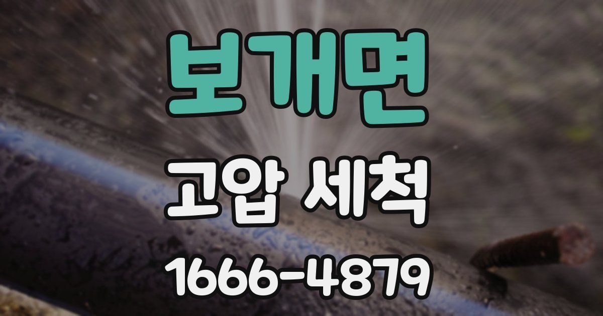 보개면 고압 세척