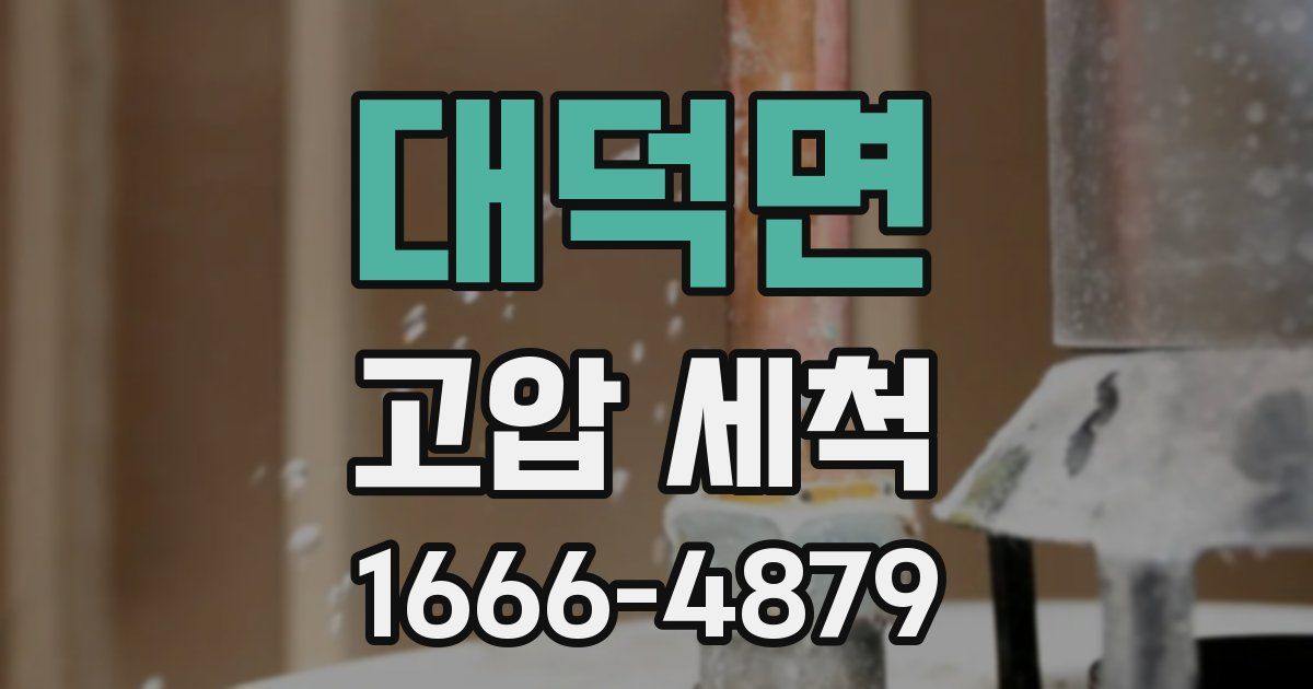대덕면 고압 세척