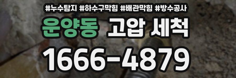 운양동 고압 세척