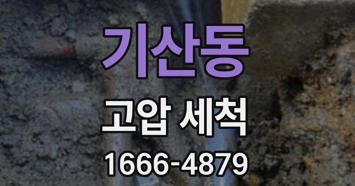 기산동 고압 세척