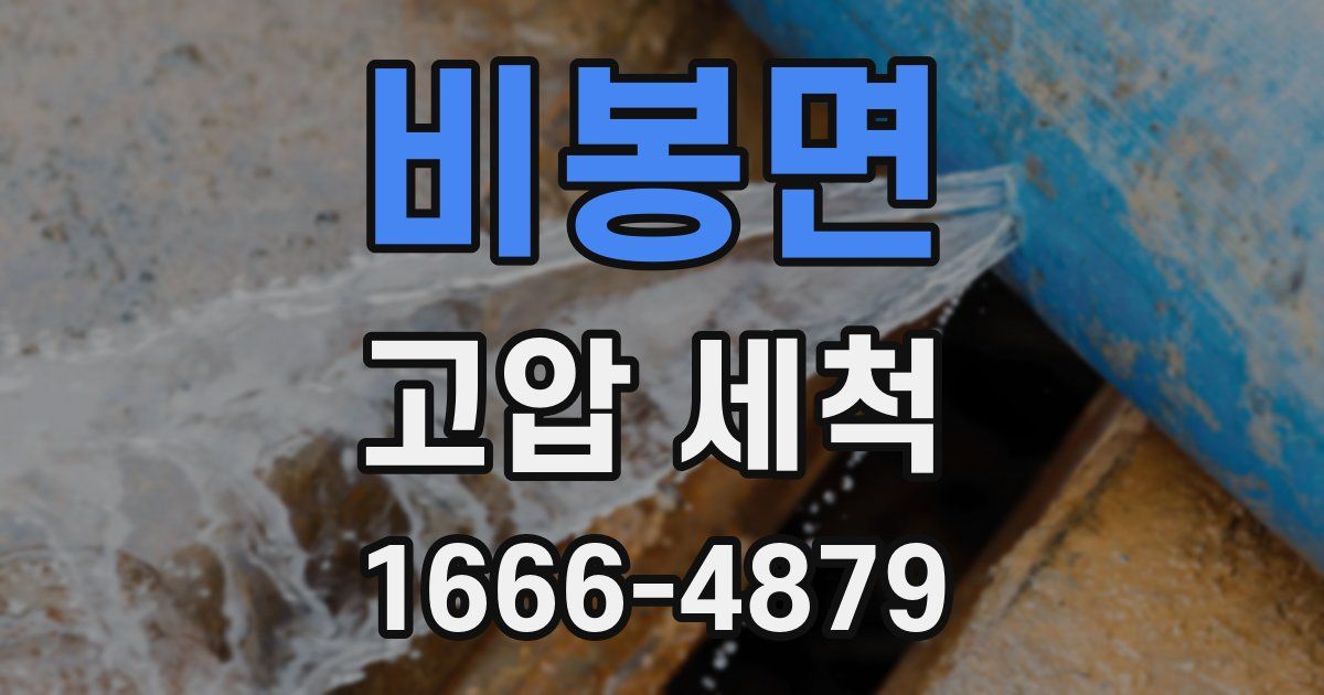 비봉면 고압 세척