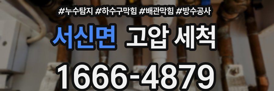 서신면 고압 세척