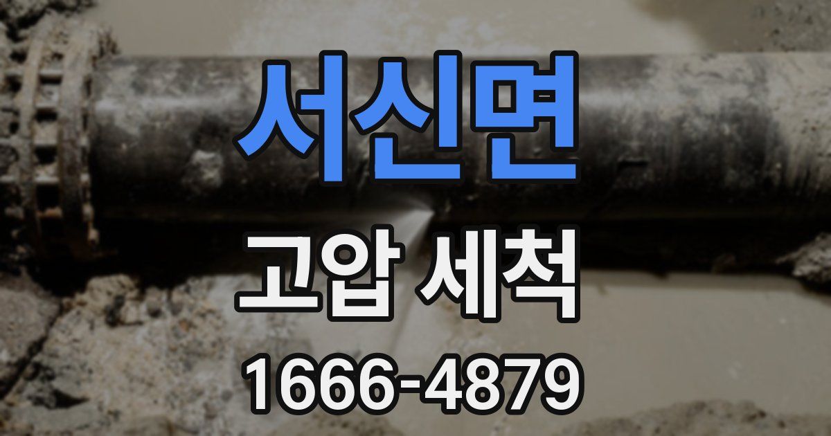 서신면 고압 세척