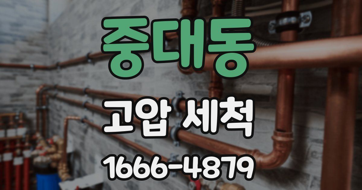 중대동 고압 세척