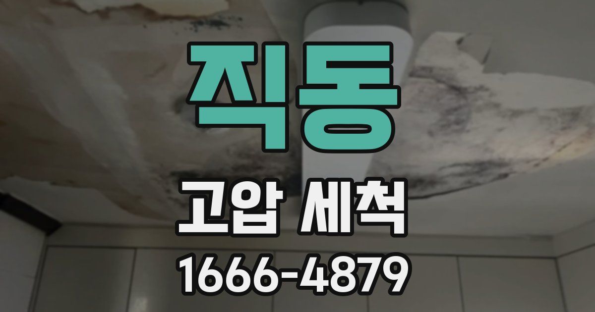 직동 고압 세척