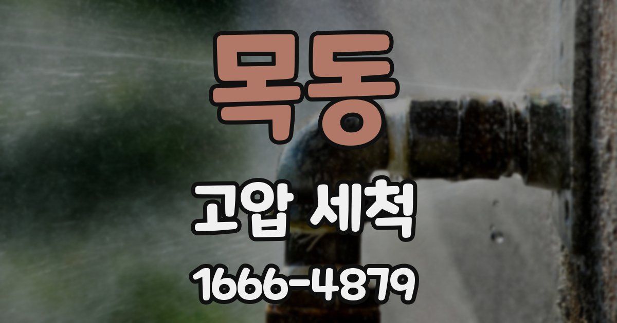 목동 고압 세척