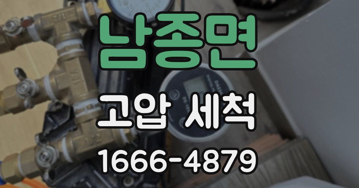 남종면 고압 세척