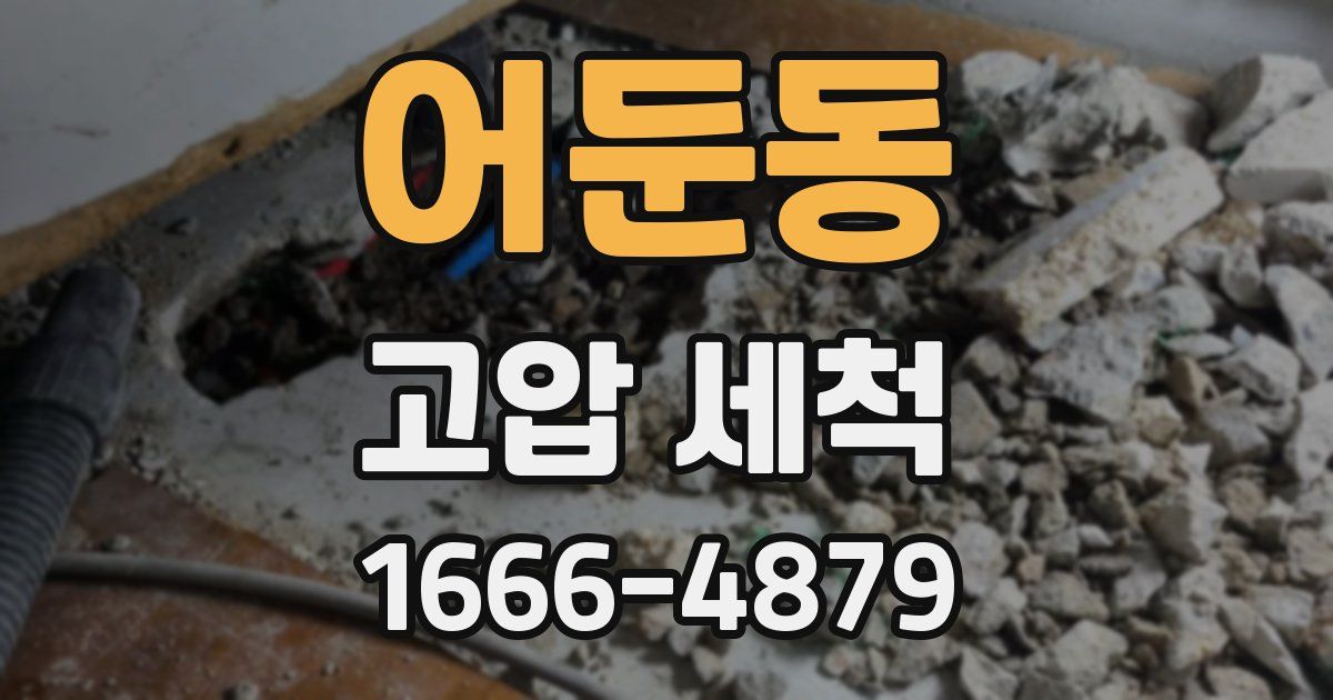 어둔동 고압 세척