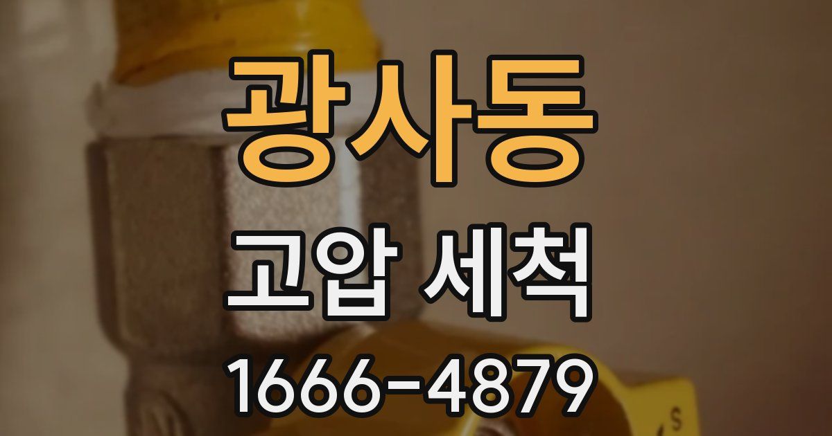 광사동 고압 세척