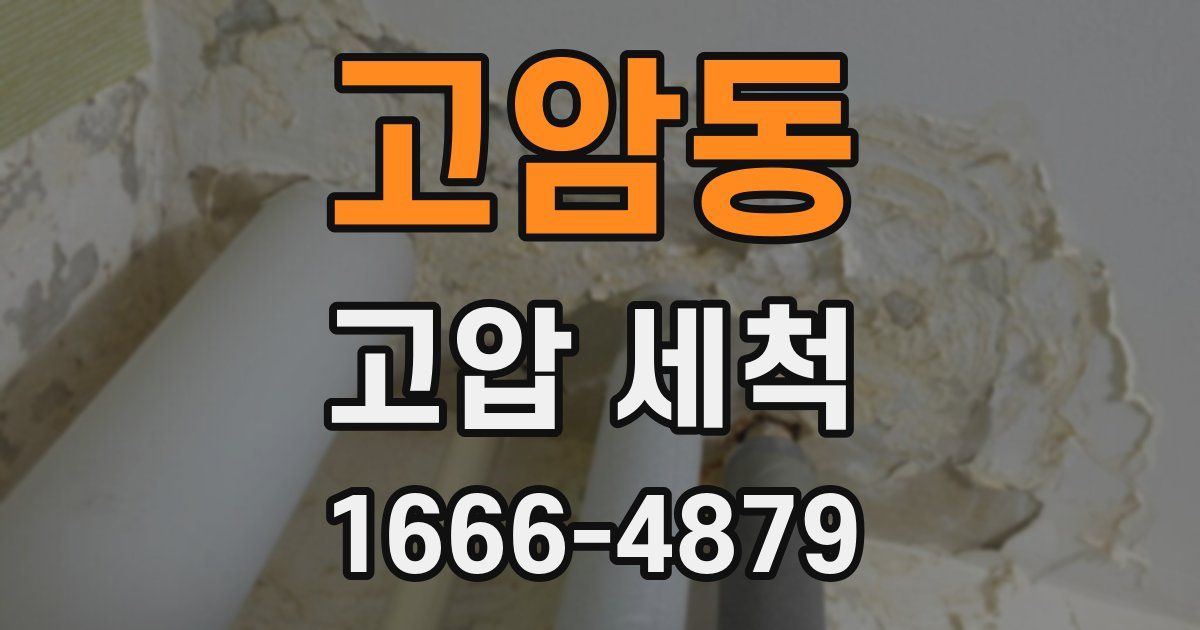 고암동 고압 세척