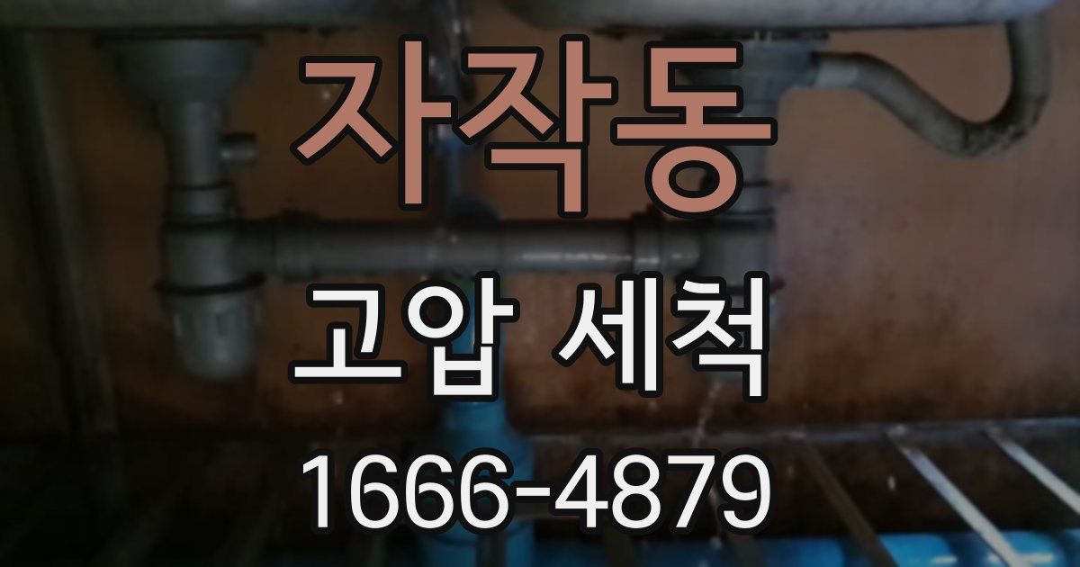 자작동 고압 세척