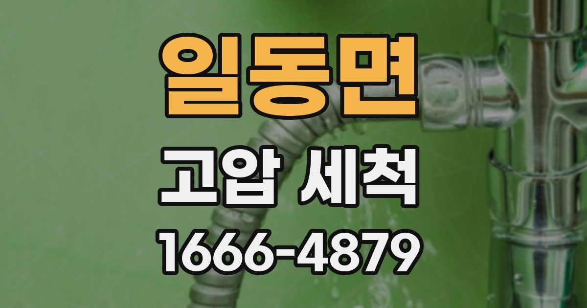 일동면 고압 세척