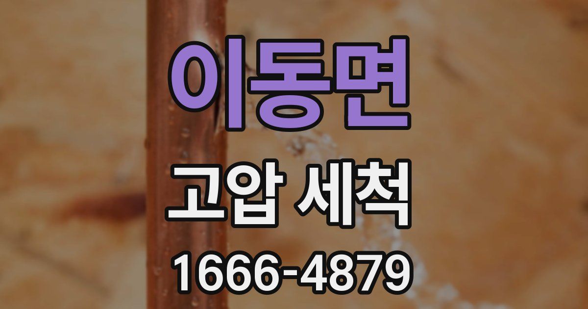 이동면 고압 세척