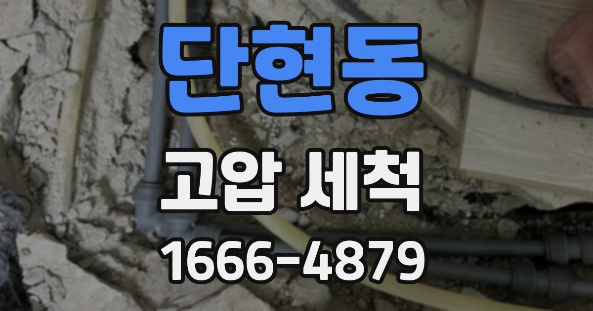 단현동 고압 세척