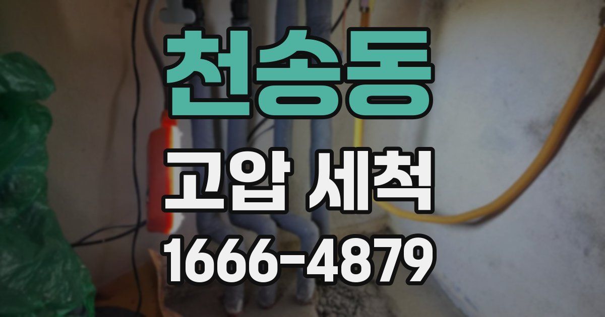 천송동 고압 세척