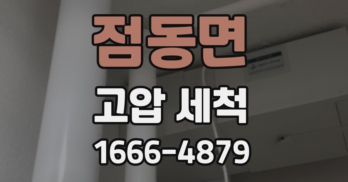 점동면 고압 세척
