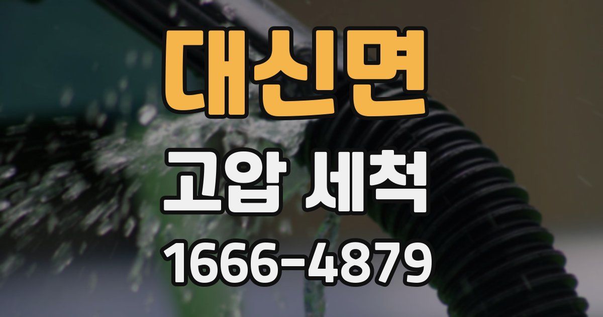 대신면 고압 세척