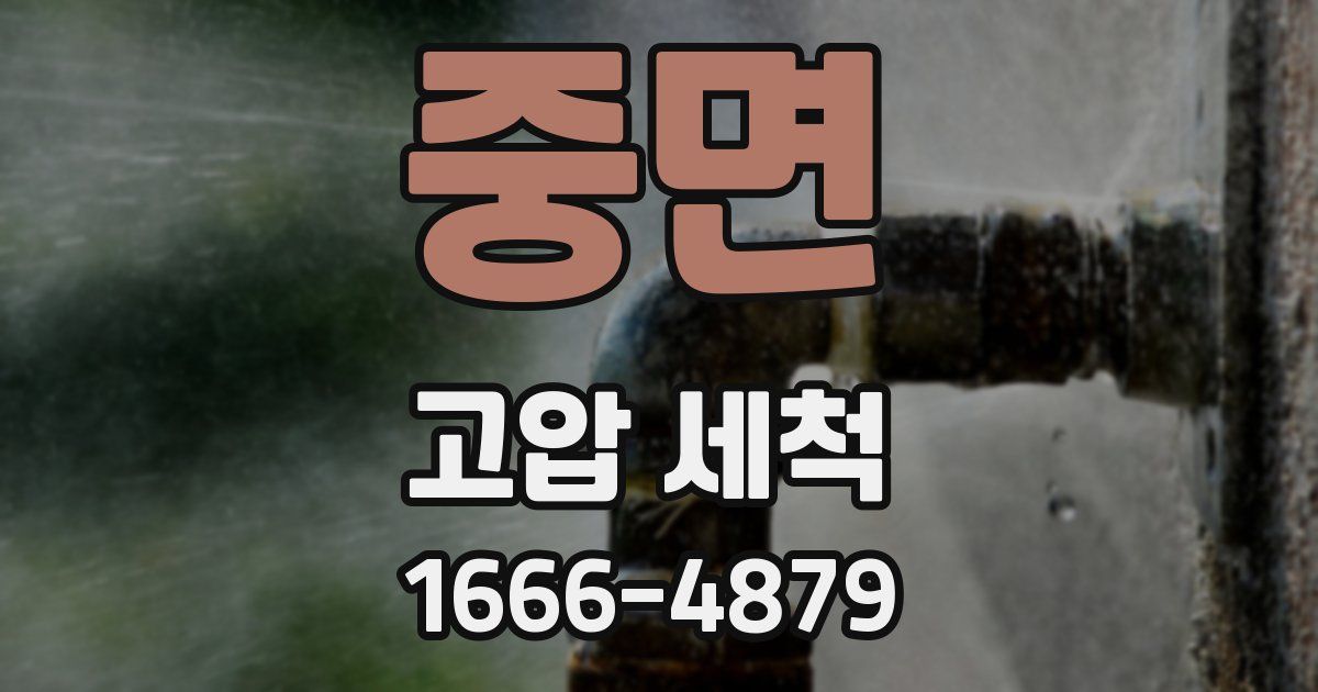중면 고압 세척