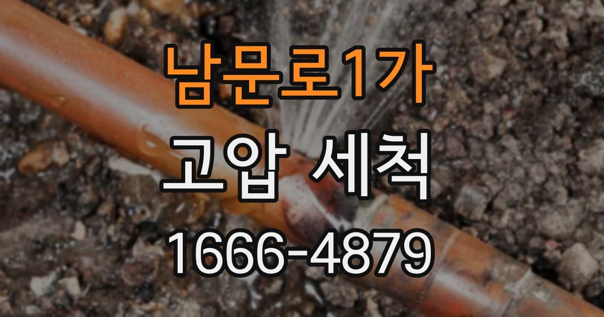 남문로1가 고압 세척