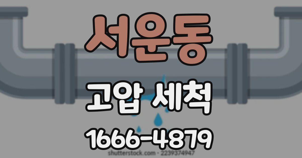 서운동 고압 세척