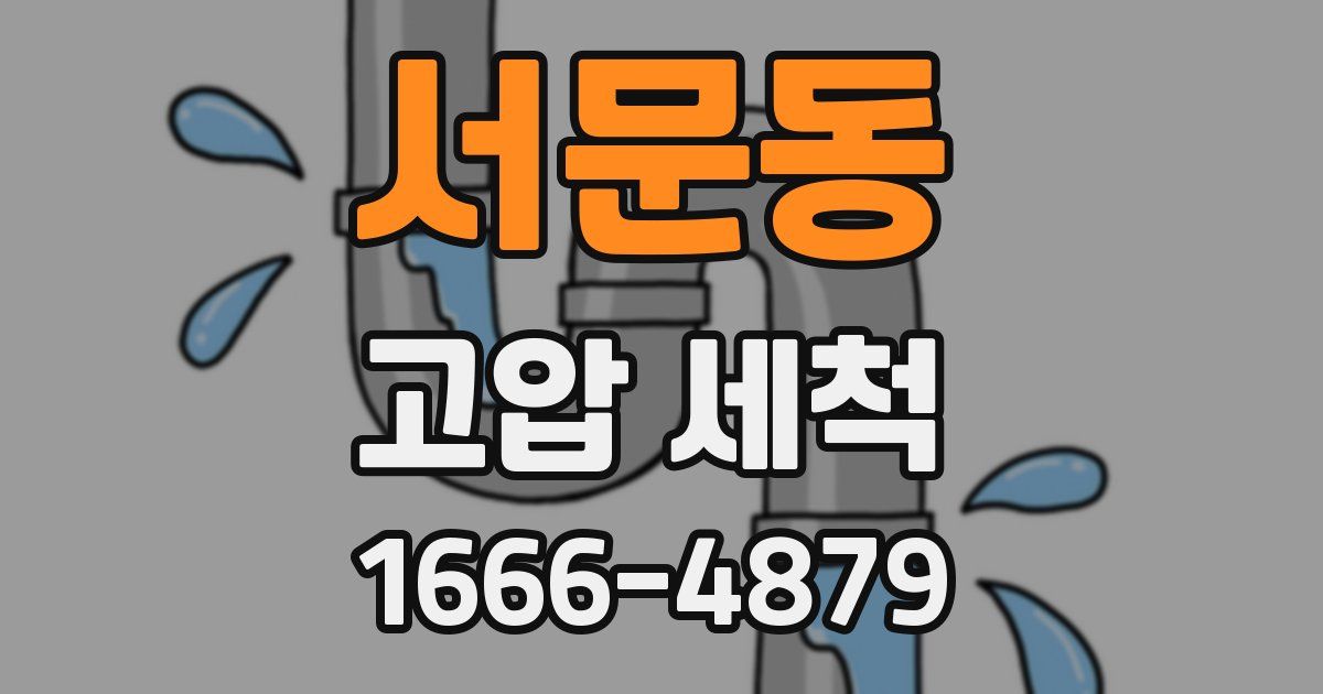 서문동 고압 세척